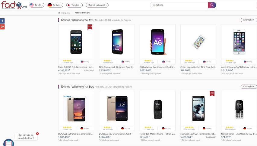 dien thoai tren Amazon