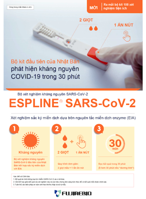 HÀNG CÓ SẴN - Combo 60 - Kit xét nghiệm kháng nguyên ESPLINE SARS-CoV-2 - Dựa trên nguyên tắc miễn dịch enzyme (EIA)