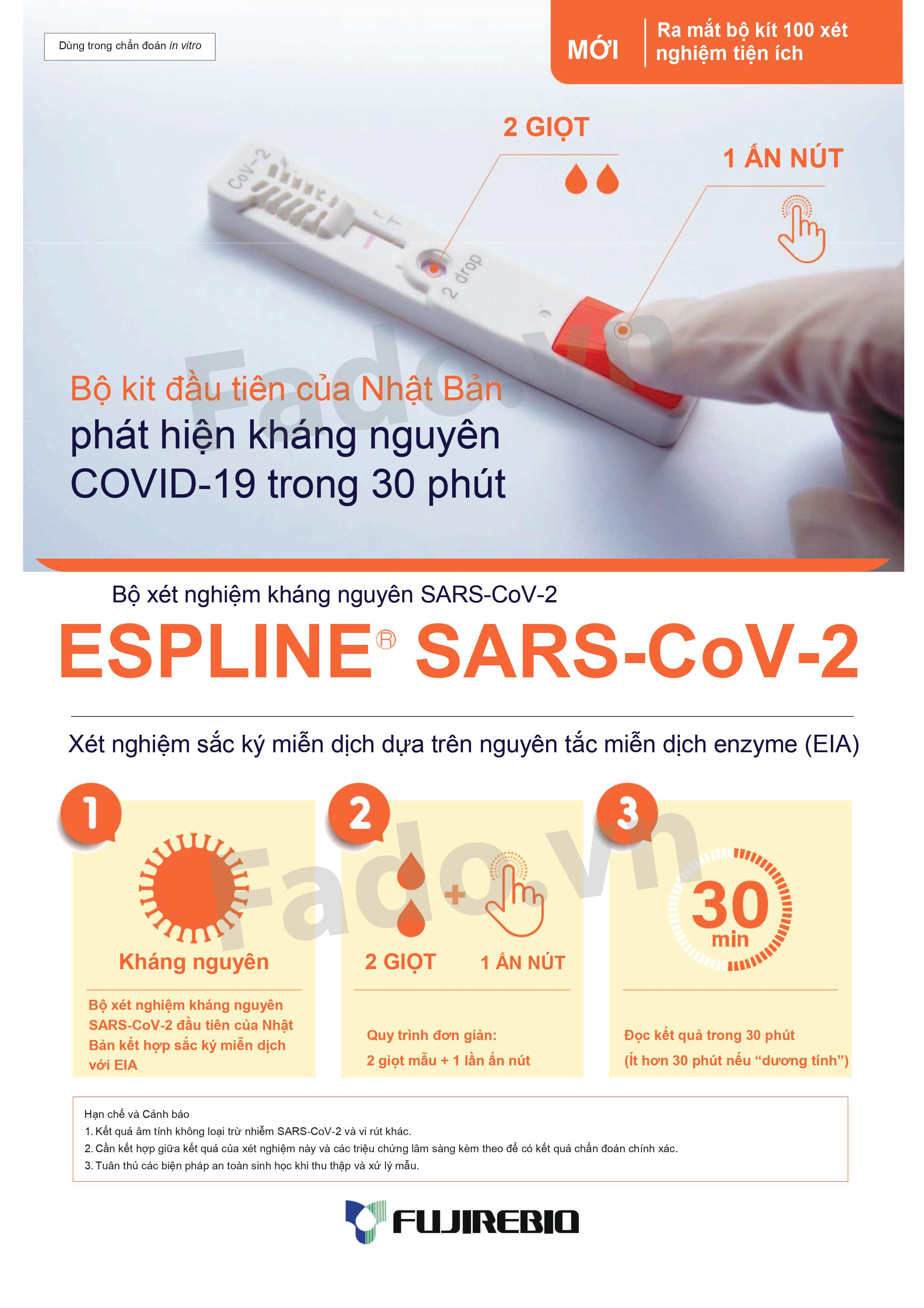 HÀNG CÓ SẴN - Combo 40 - Kit xét nghiệm kháng nguyên ESPLINE SARS-CoV-2 - Dựa trên nguyên tắc miễn dịch enzyme (EIA)