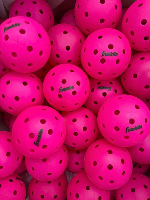 Combo 100 Bóng Pickleball Franklin X-40 Màu Hồng Chính Hãng - Siêu Bền, Chuẩn Thi Đấu Quốc Tế